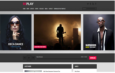 Replay Blogger Template